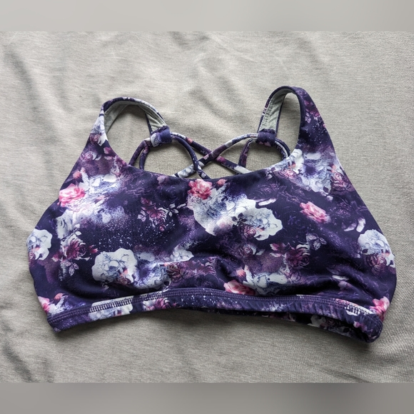 queenieke Other - Purple Floral sports bra